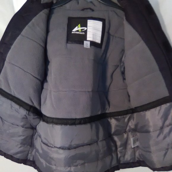 Athletech Performance Outerwear Boys Jacket Hoodie Color Black Size 8 Medium - Picture 6 of 7